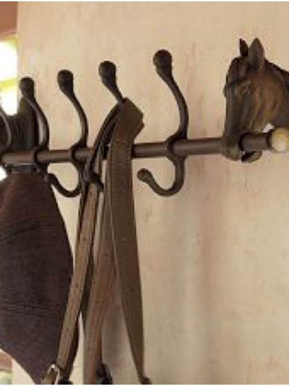 Pottery Barn Horse 🐎 Row of Hooks RARE